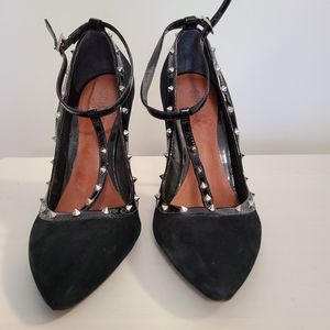 SCHUTZ black suede shoes size 7
